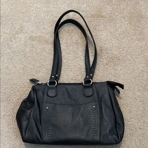 Ella Simone Sophisticated Black Shoulder Bag